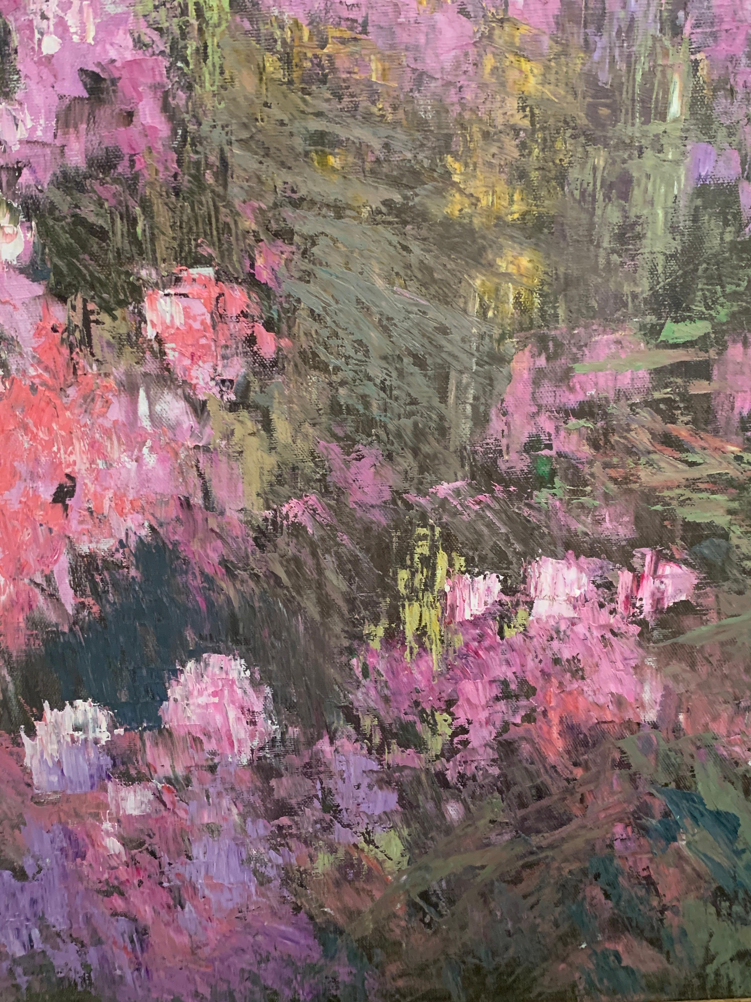 «tty In Pink », Hans Amis, portrait réaliste, fleurs, huile originale, 101,6 x 76,2 cm en vente 4