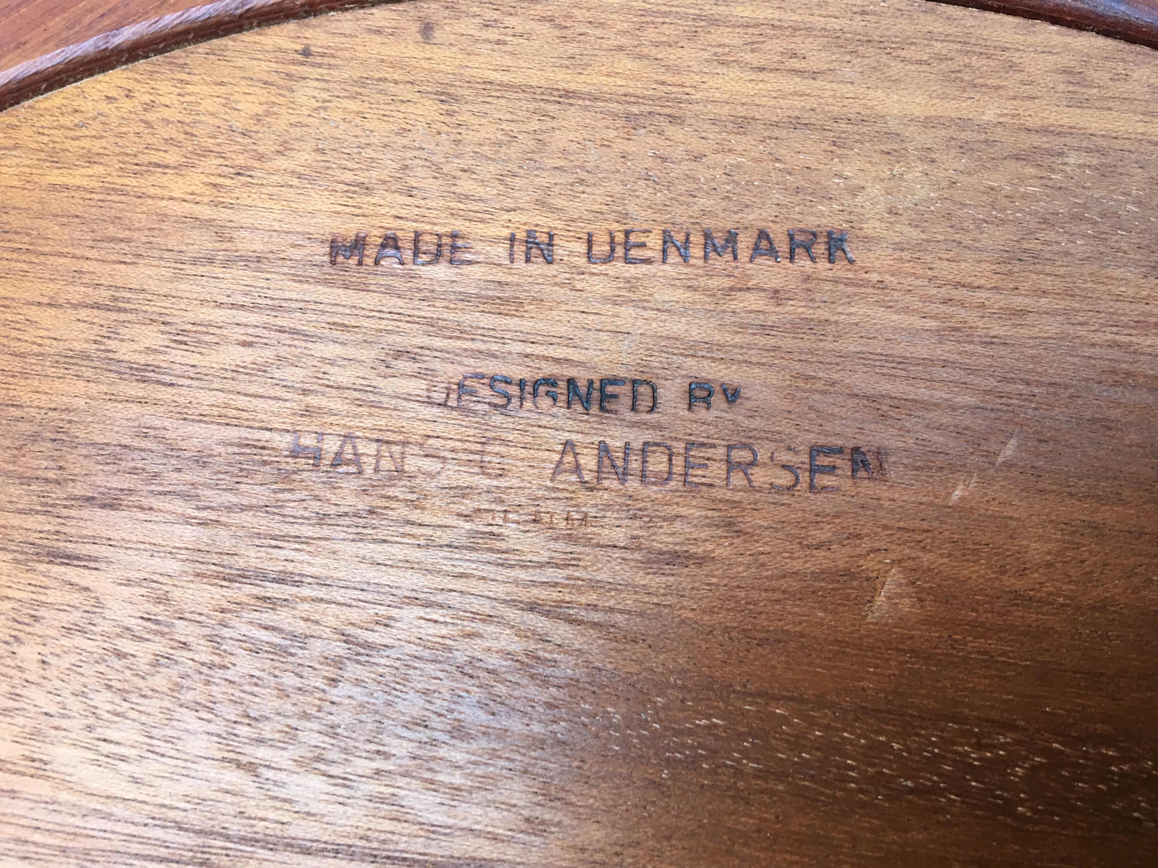 Mid-20th Century Hans Andersen Teak  Occasional Table