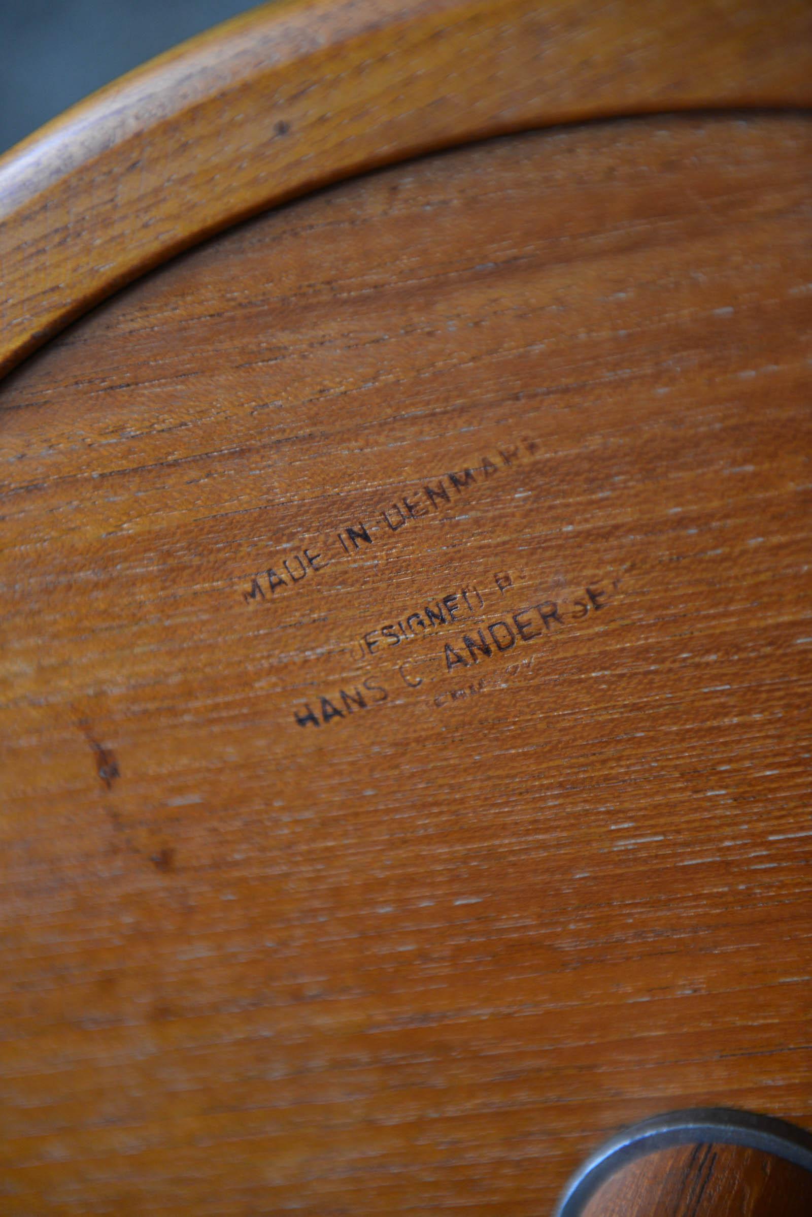 Mid-20th Century Hans Andersen Teak Tripod Side Table, circa 1965