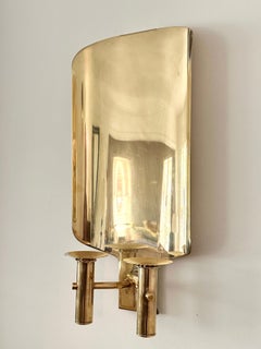 Hans-Ange Jakobsson Brass Two Stick Sconce, Made In Sweden