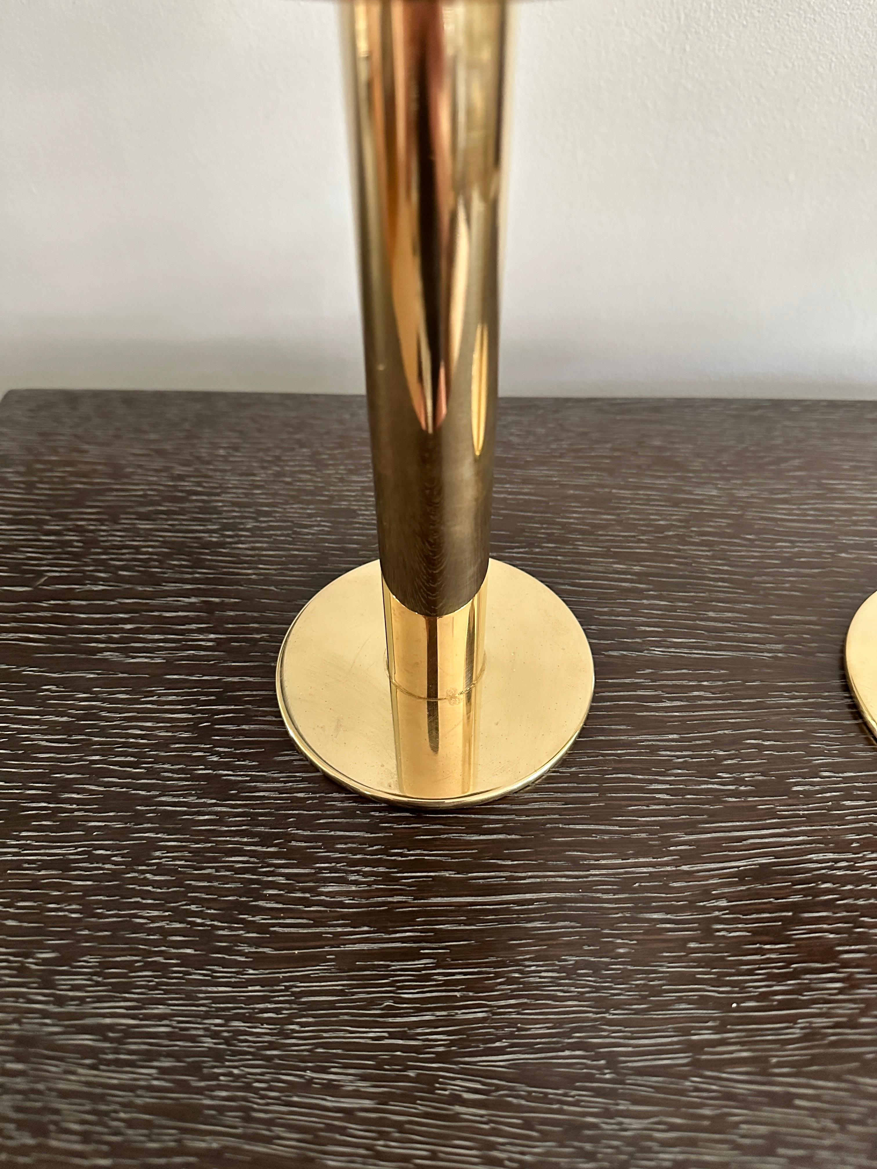 Hans-Ange Jakobsson Glass And Brass Candlesticks For Sale 7