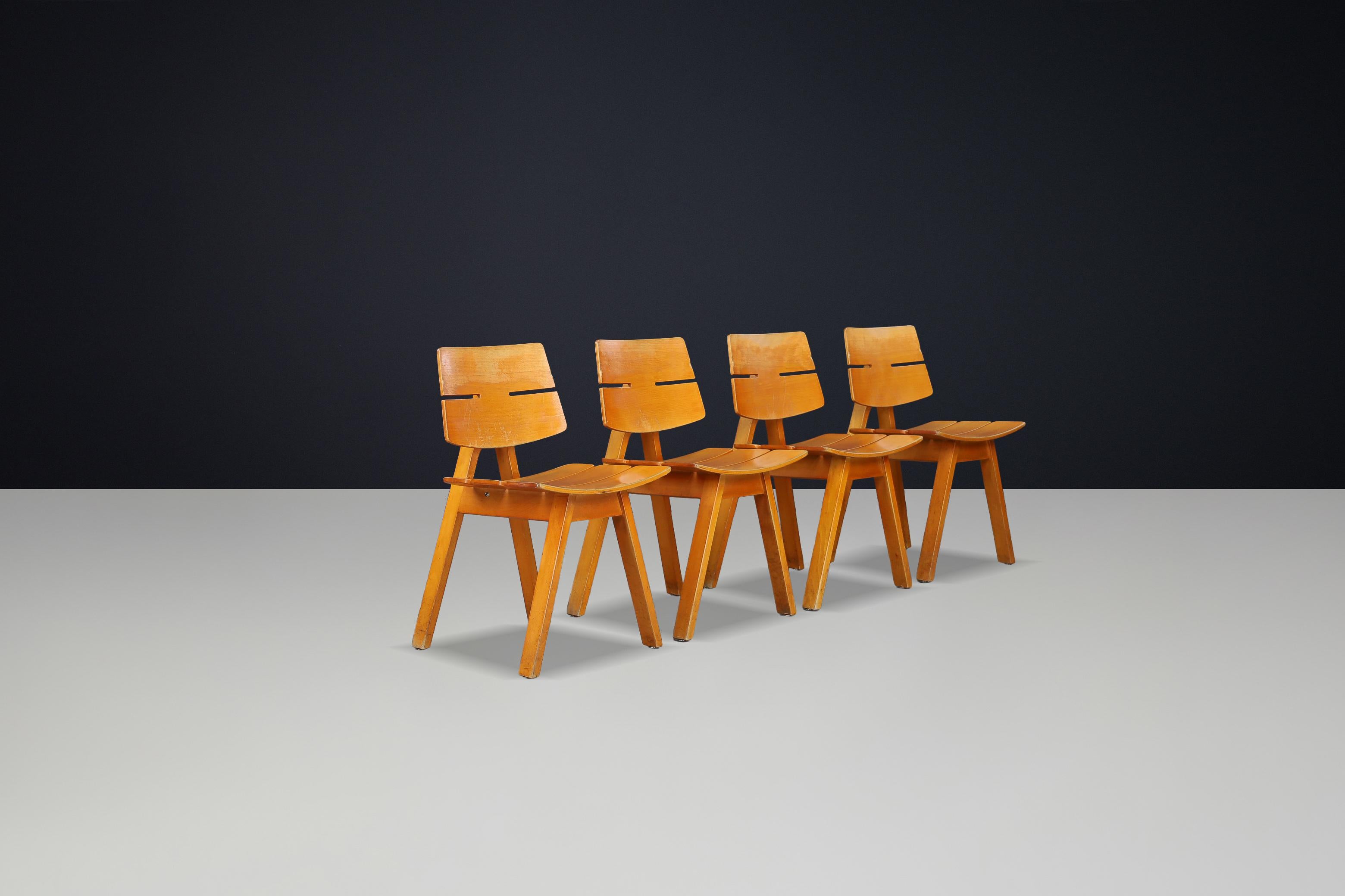 20ième siècle Hans Anliker Chaises de salle à manger du milieu du siècle pour Horgen-Glarus, 1962 - Lot de 6 en vente