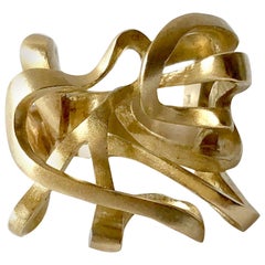 Hans Appenzeller Bague sculpturale postmoderne néerlandaise en or 14 carats