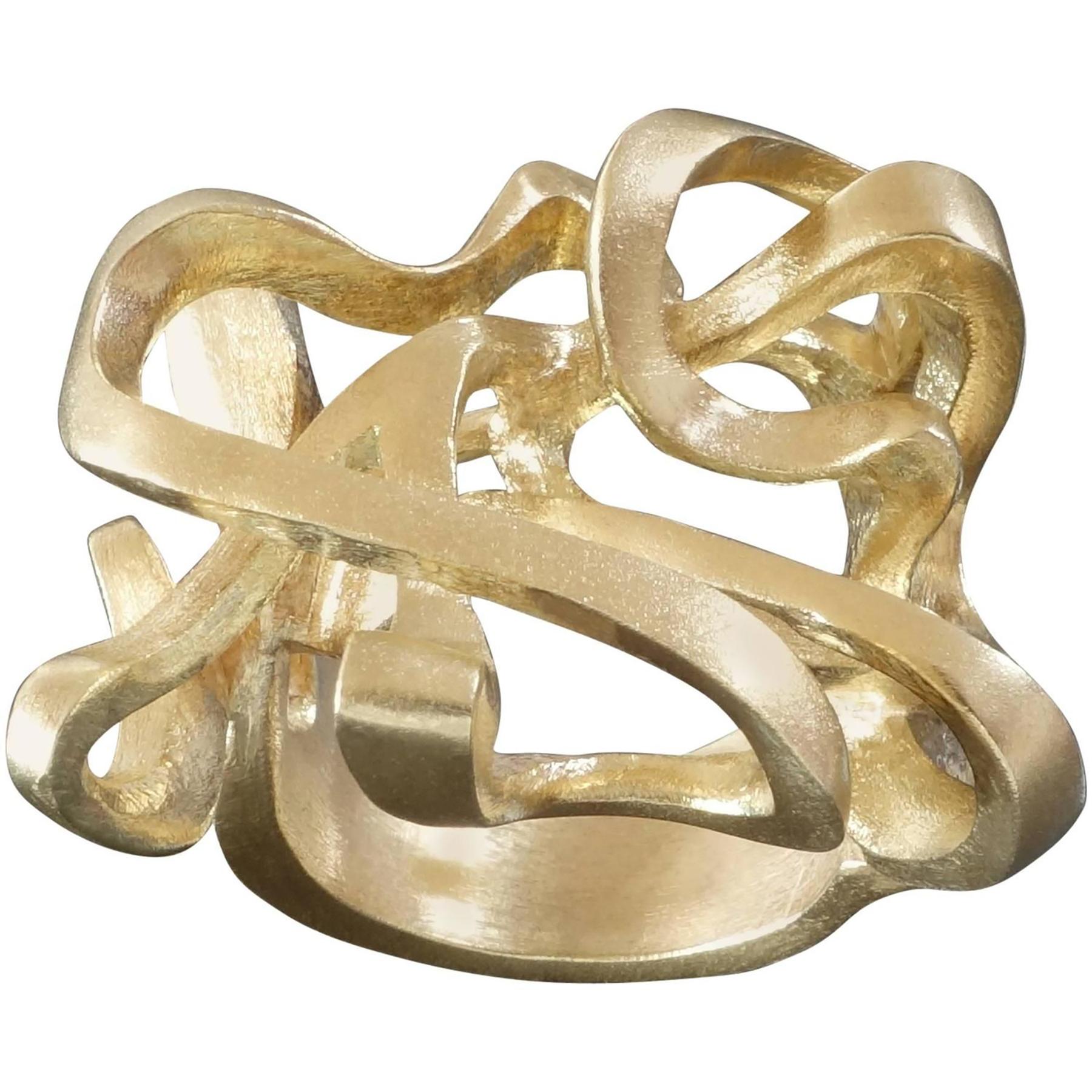 Hans Appenzeller 14 Karat Gold Dutch Postmodern Sculptural Ring 1