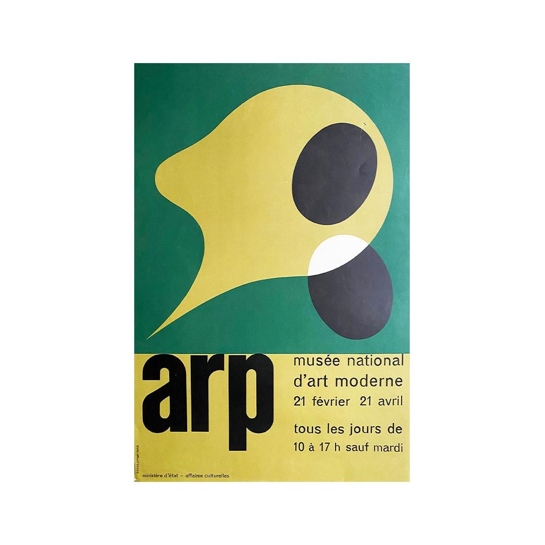 Original-Ausstellungsplakat von Hans Peter Wilhelm Arp aus dem Jahr 1983 – Print von Hans Arp