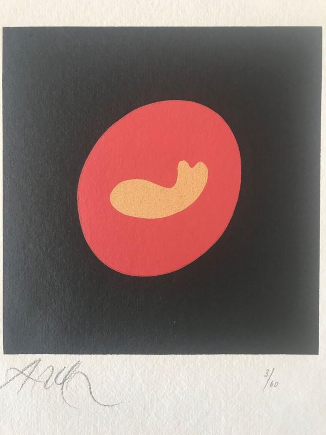 Soleil recerclé  - Abstract Print by Hans Arp