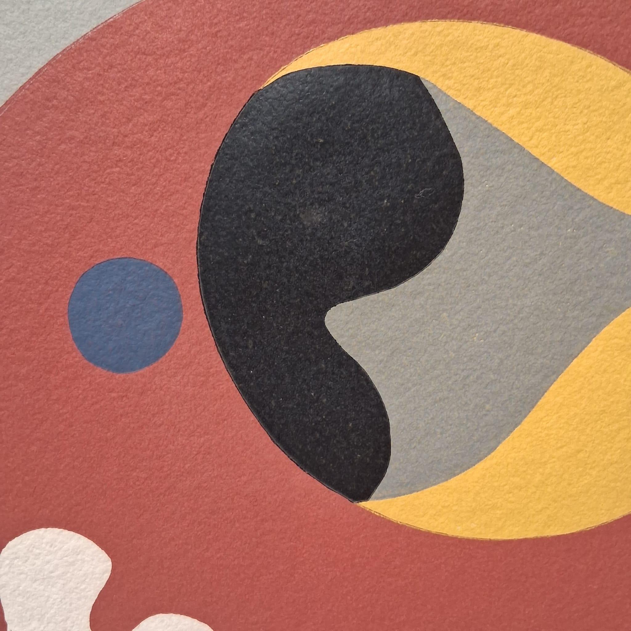 Soleil recerclé - Abstract Print by Hans Arp