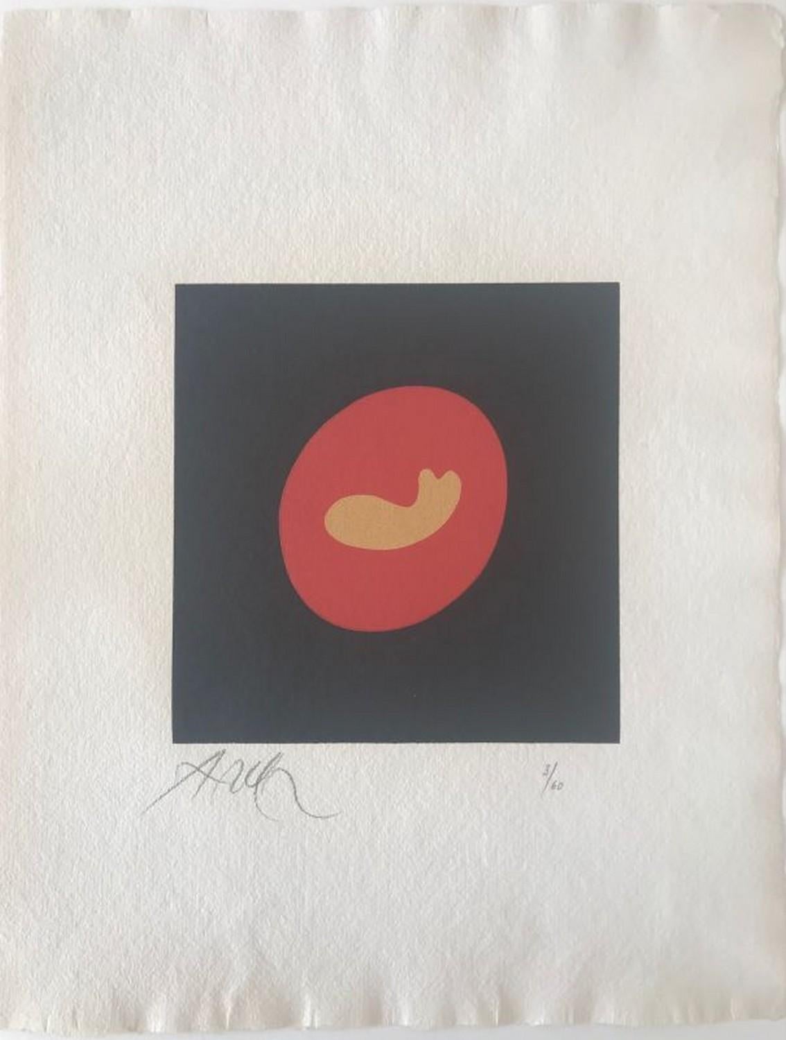 Hans Arp Abstract Print – Soleil recerclé 