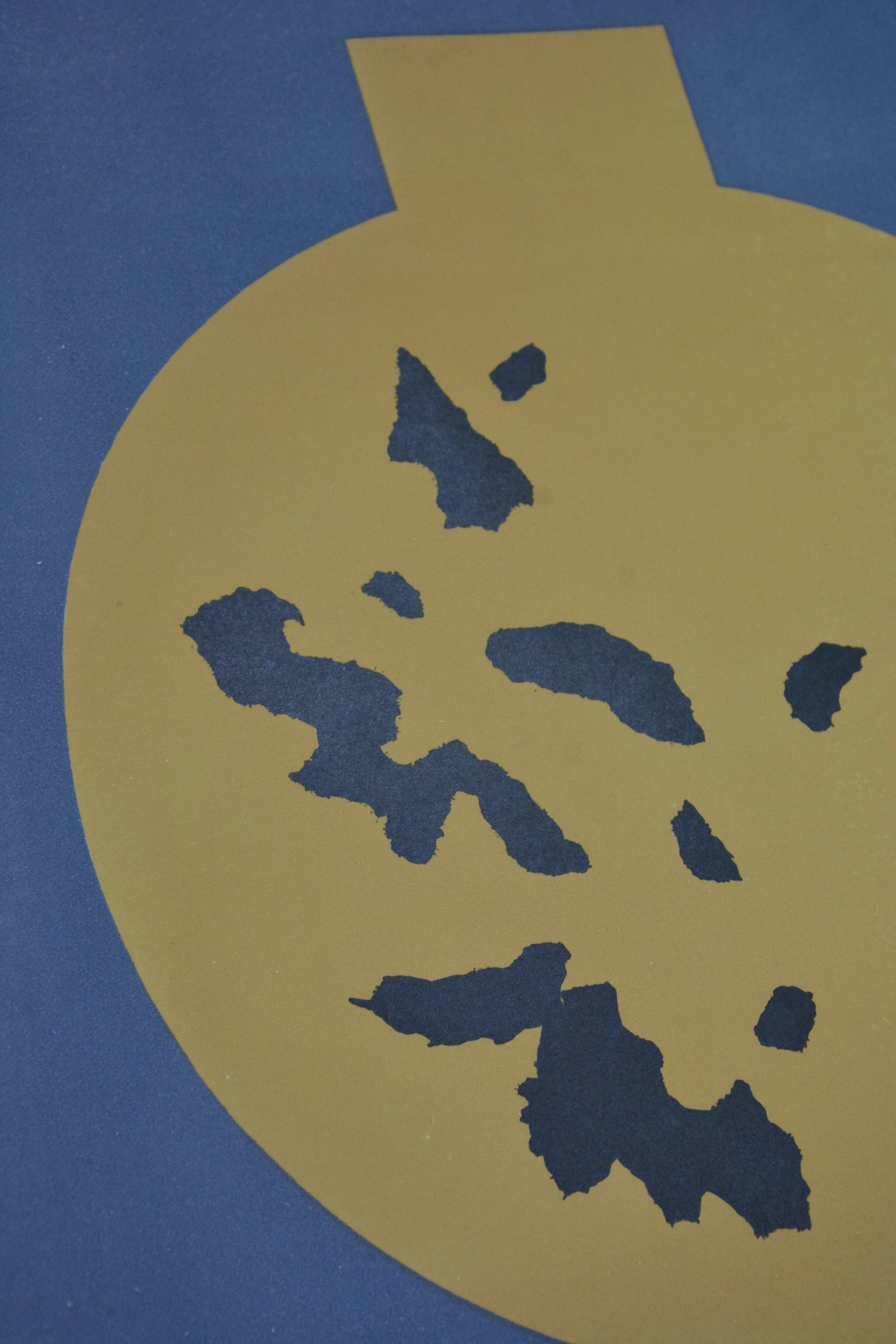 

Lithograph, 1955

Edition : 37/50

Catalog : [Arntz 332a]

65.50 cm. x 49.00 cm.  25.79 in. x 19.29 in. (paper)

42.50 cm. x 33.00 cm.  16.73 in. x 12.99 in. (image)

Handsigned by the artist in pencil
Certificate of authenticity

Here, Hans Arp