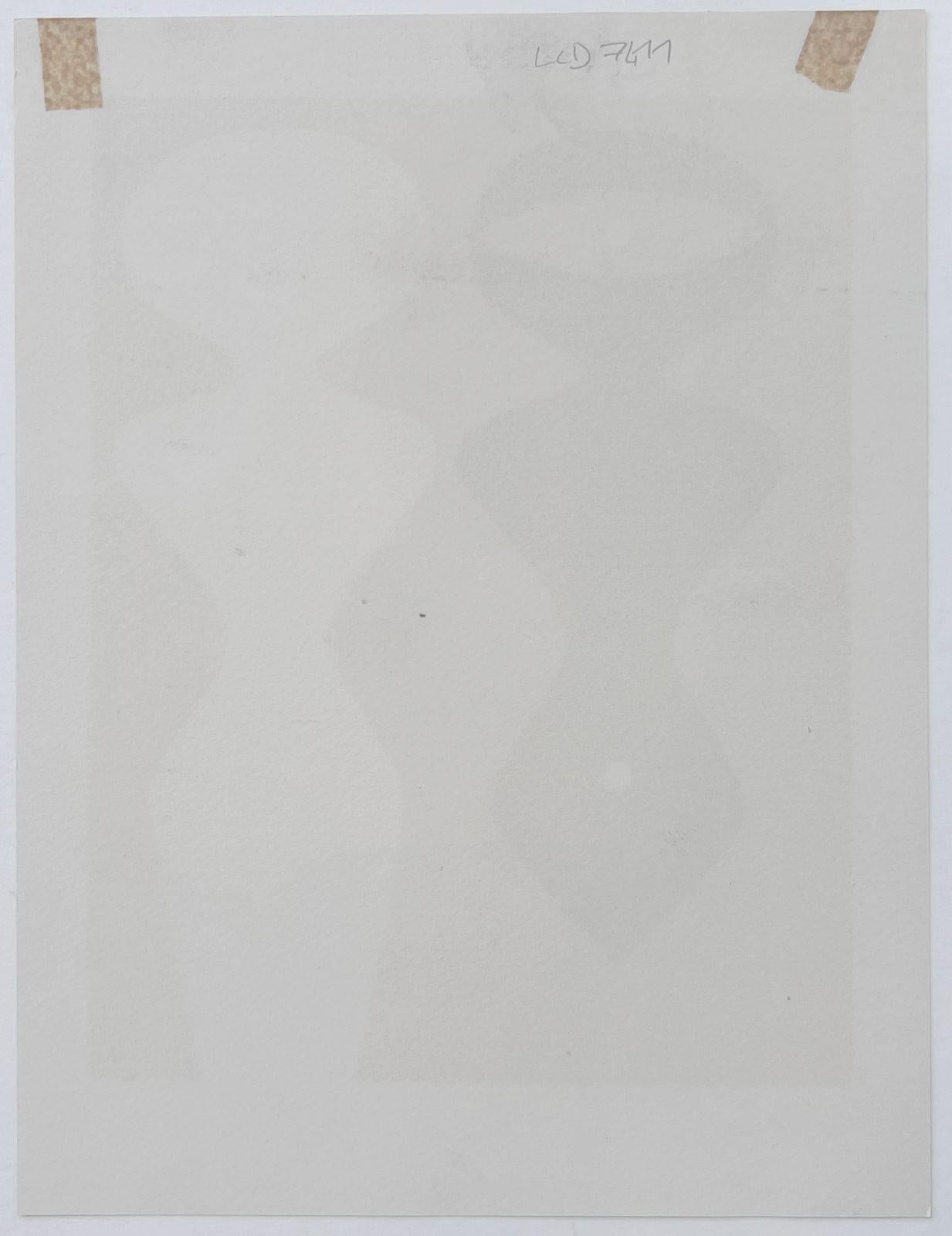 Dos figuras sobre fondo amarillo - Print de Hans Arp