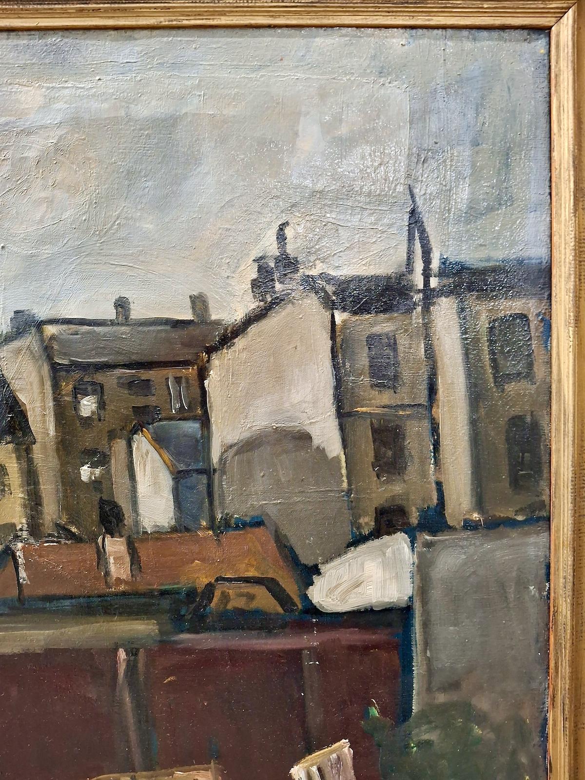 Dark Times - Brown Landscape Painting by Hans Baluschek 
