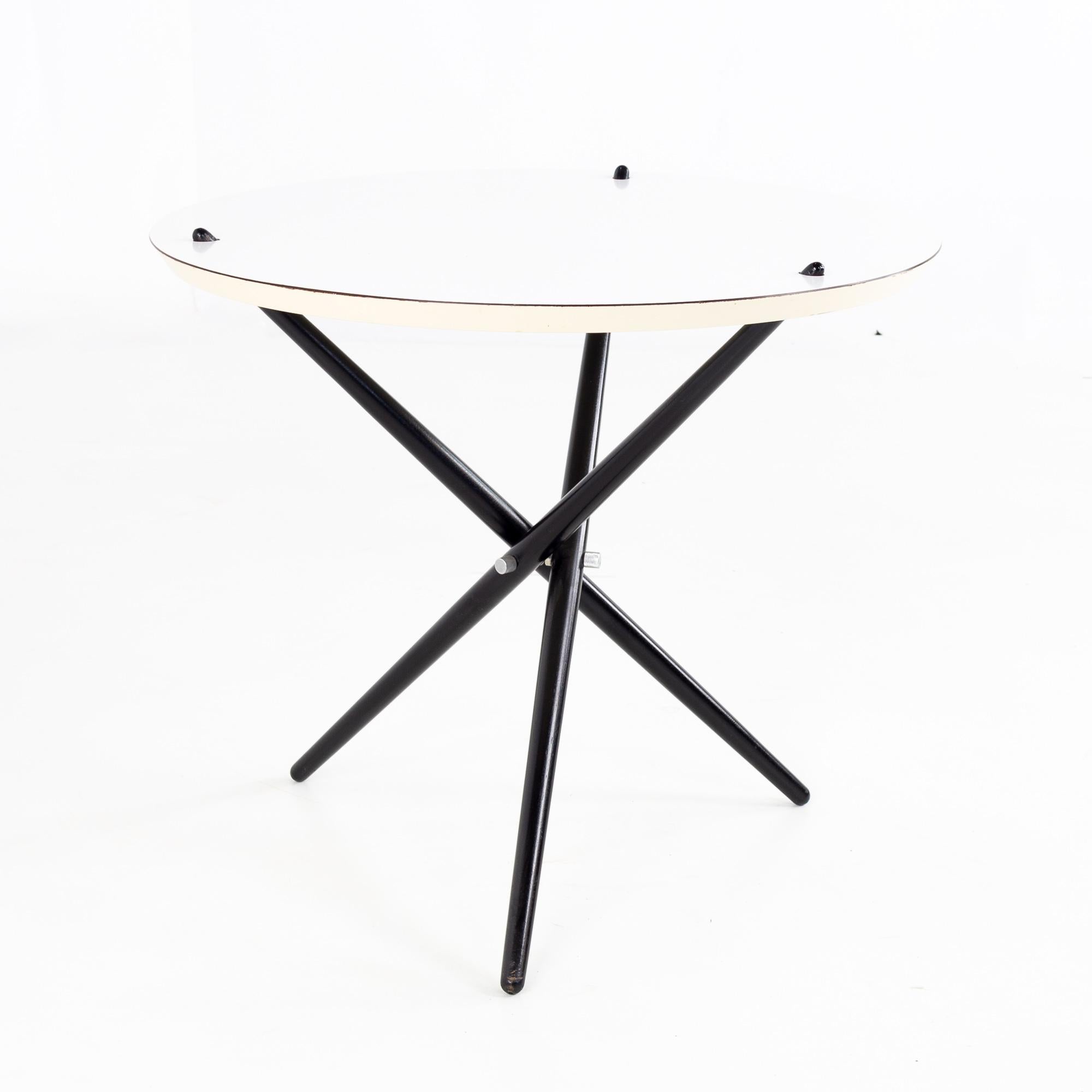 Hans Bellmann for Knoll Mid Century popsicle side end table
Measures: 24 wide x 24 deep x 20.75 high

This price includes getting this piece in what we call restored vintage condition. That means the piece is permanently fixed upon purchase so it’s