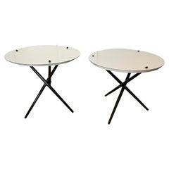 Paire de tables tripodes de Hans Bellmann pour Knoll