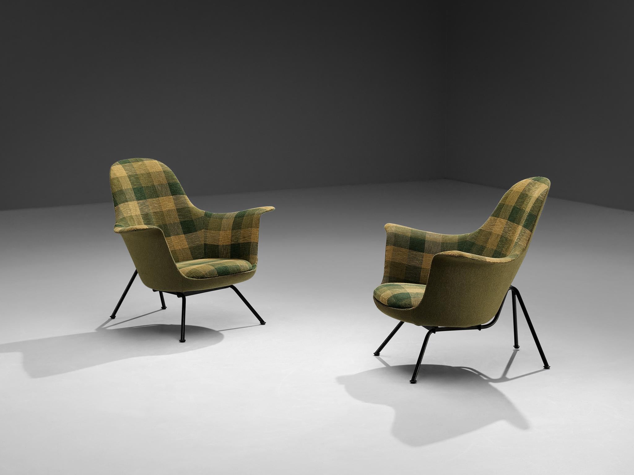 Metal Hans Bellmann for Strässle Söhne & Co 'Sitwell' Easy Chairs For Sale