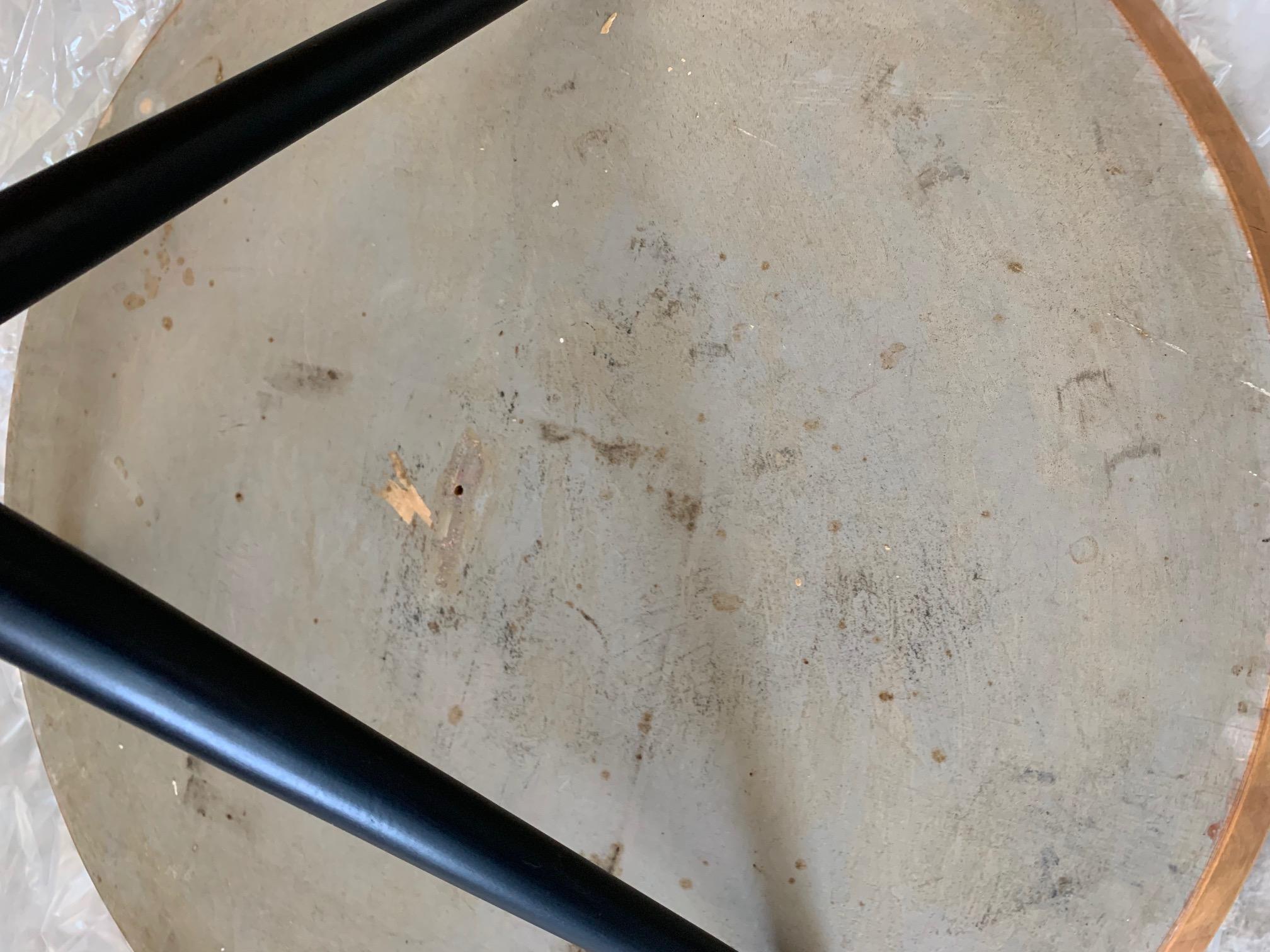 Mid-20th Century Hans Bellmann, Tripod Side Table, Maple, Black Painted Wood, Metal, Knoll, 1948