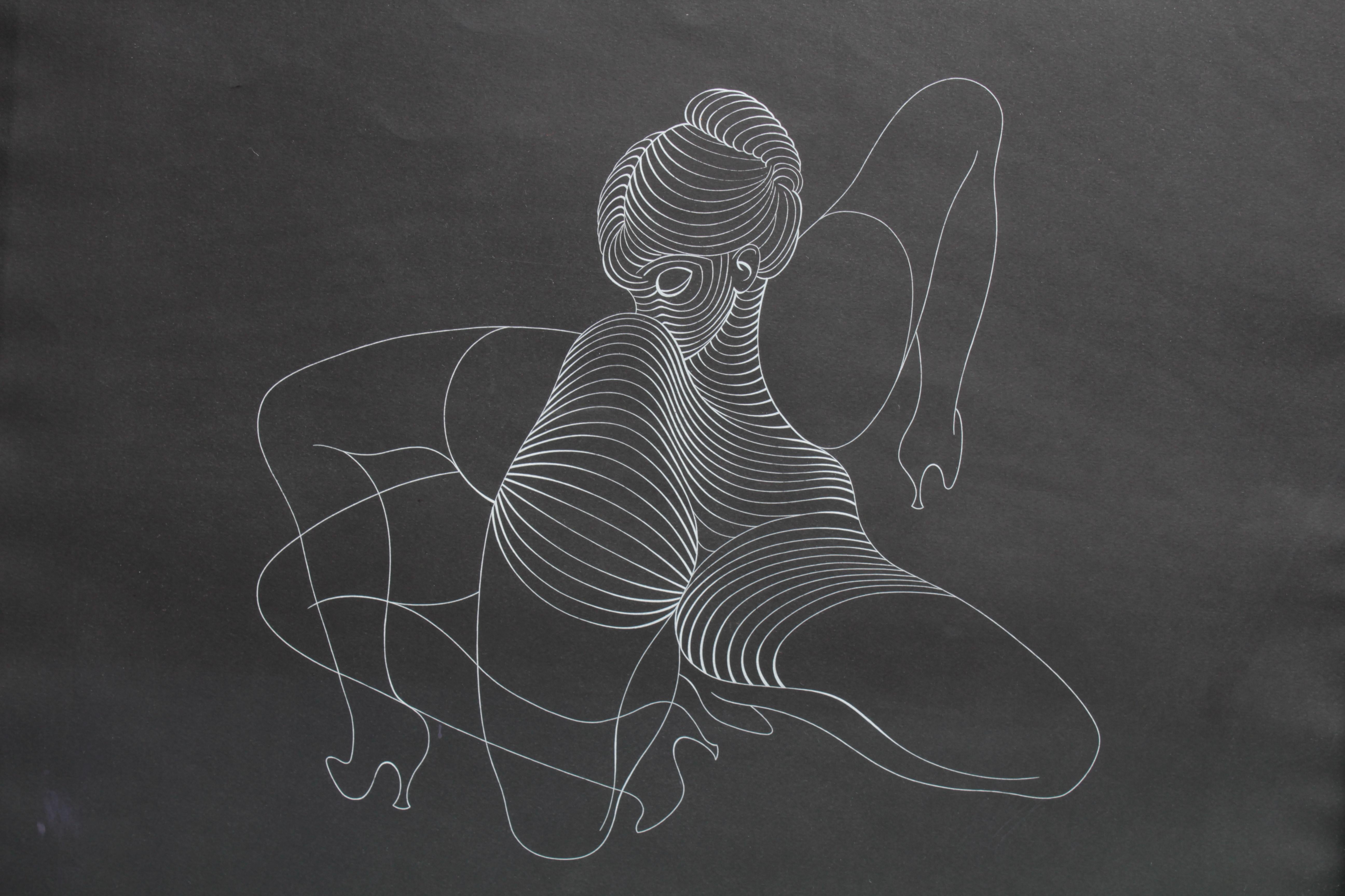 Hans Bellmer (1902-1975)
Céphalopode doppelt
kupferstich in Weiß, auf schwarzem Velin, 1965, mit weißer Tinte signiert.