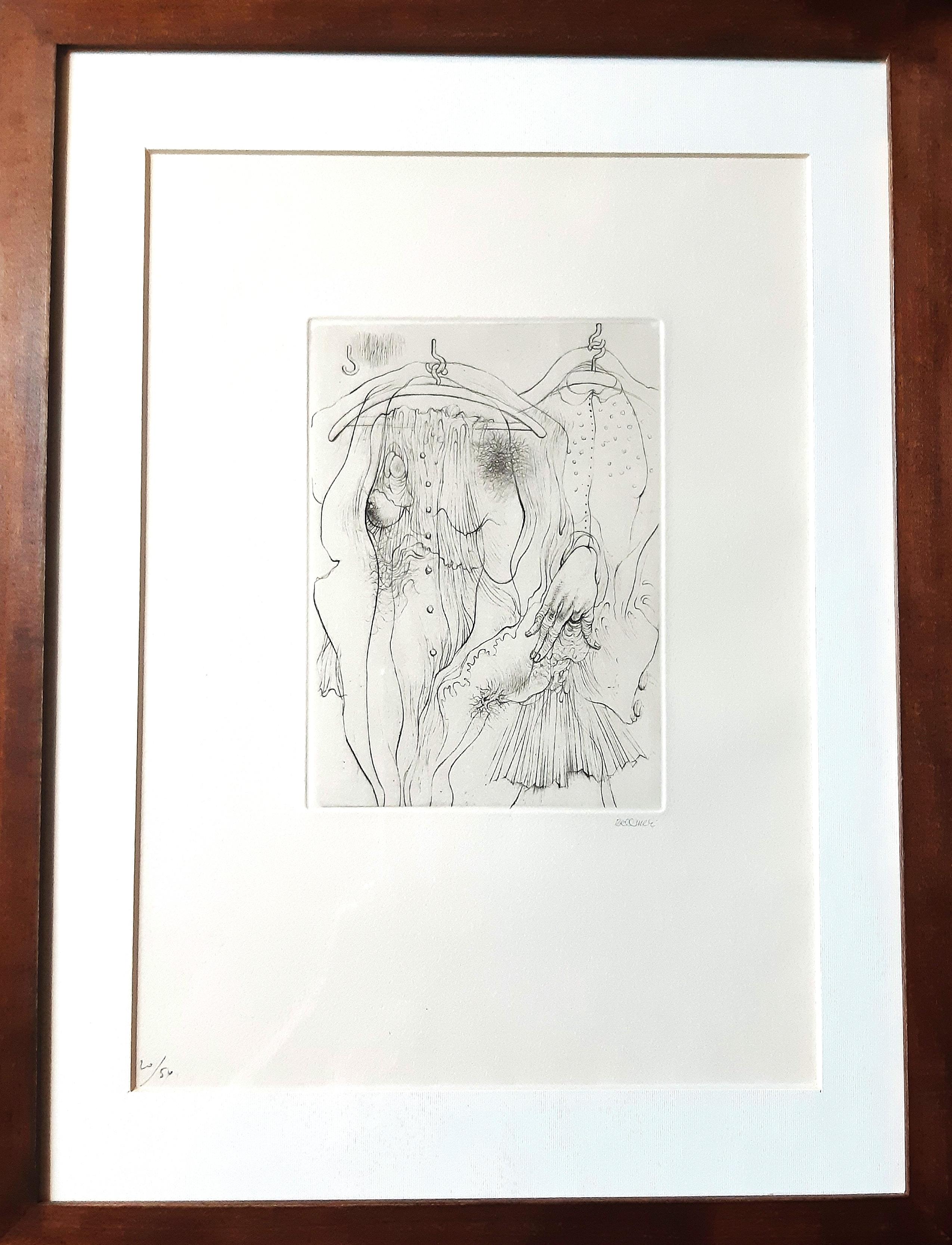 A Sade - Etching by H. Bellmer - 1969 - Print by Hans Bellmer