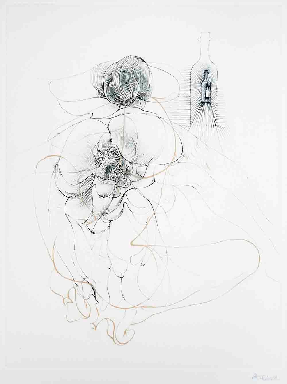 Aline et Valcour – Radierung von Hans Bellmer – Aline et Valcour – 1968