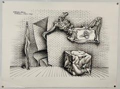 German Surrealism Abstract Surrealist Lithograph Hans Bellmer