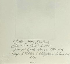 German Surrealist Hans Bellmer Etching Engraving Print Cecile Reims Surrealism