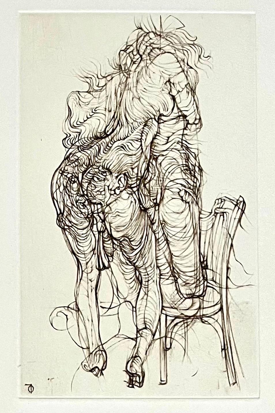 Surrealista alemán Hans Bellmer Aguafuerte Grabado Estampa Cecile Reims Surrealismo