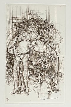 Surrealista alemán Hans Bellmer Aguafuerte Grabado Estampa Cecile Reims Surrealismo