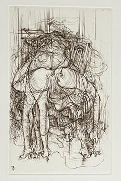 Vintage German Surrealist Hans Bellmer Etching Engraving Print Cecile Reims Surrealism 