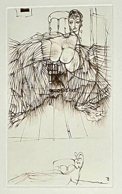 German Surrealist Hans Bellmer Etching Engraving Print Cecile Reims Surrealism 