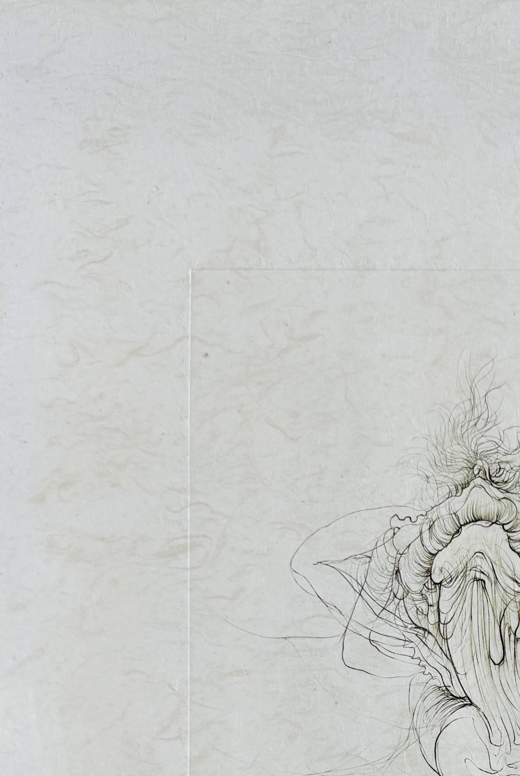 Hans Bellmer (1902-1975) - La bataille (D. 118)

Gravure de 1958.

Édition de 99/100.

Dimensions de l'œuvre : 38 x 28 cm.

Signé à la main.

--

Publié par Joseph Foret, Paris, 1958.

Grand in-folio (43,2 x 35,6 cm), non relié tel qu'il a été