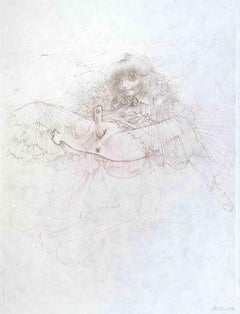 L'Aigle Mademoiselle - Etching by Hans Bellmer - 1968