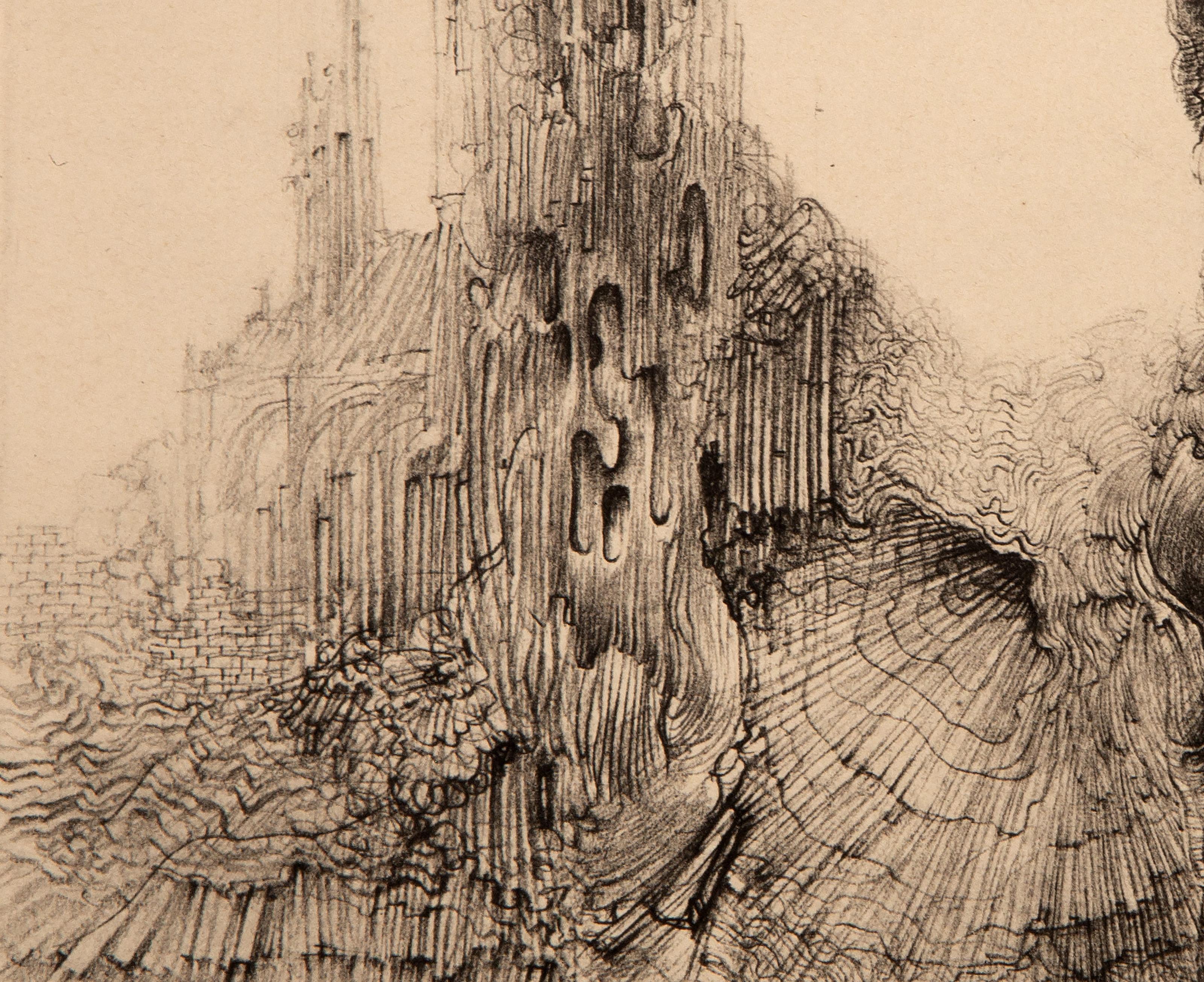 Le Vermoulu et le Plisse, Aguafuerte surrealista de Hans Bellmer en venta 1