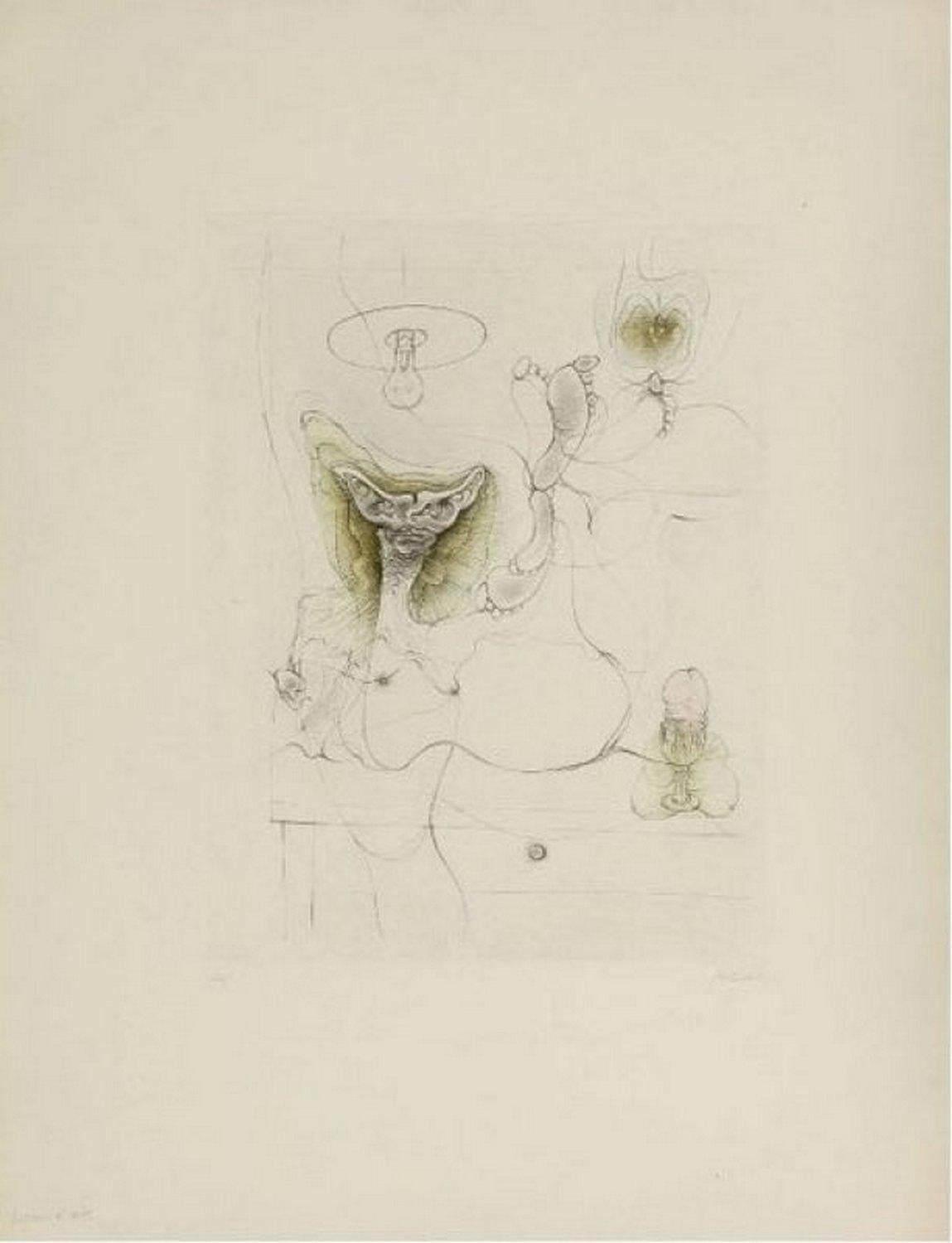 Hans Bellmer Abstract Print - Madame est servie 