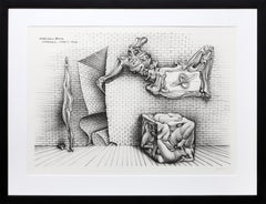 Surreale Lithographie von Hans Bellmer, Souterrain Nr. 13, Souterrain