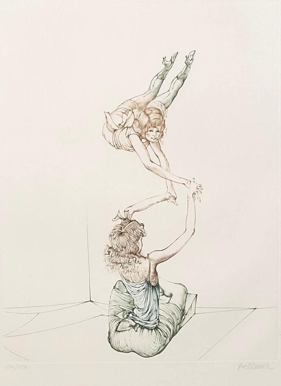 The Dancers - Original Etching Handsigned Numbered - Print by Hans Bellmer