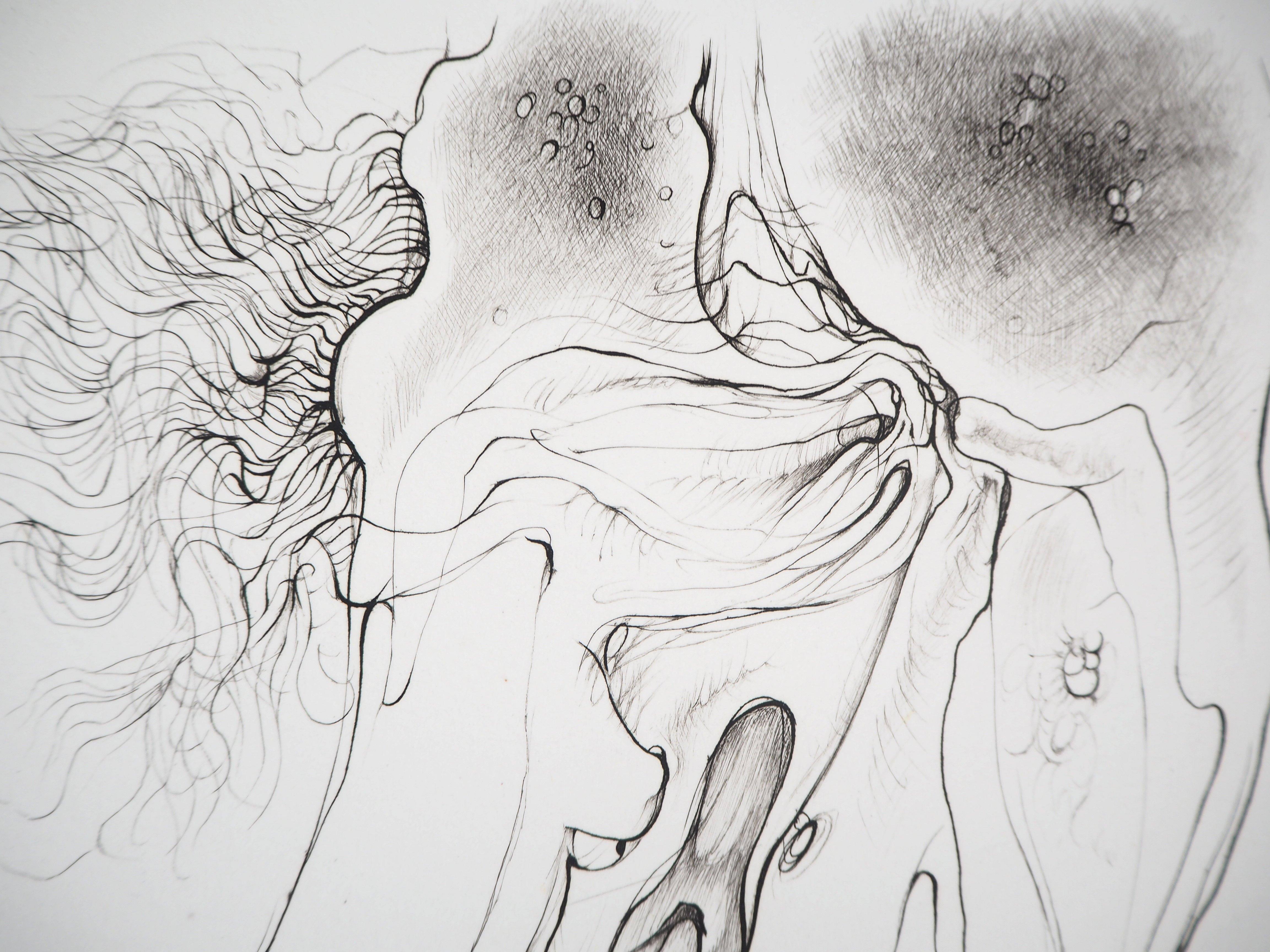 Hans BELLMER
The Lovers

Original etching, 1973
Handsigned in pencil by the artist
On Auvergne paper, 57 x 38 cm (22,4 x 14,9 inches)

From the Portfolio 