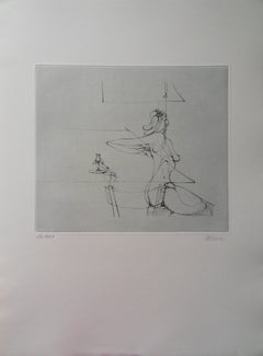The Seated Woman - Original Etching Handsigned, Numbered