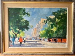 Mid Century Impressionist, Paris France City scene