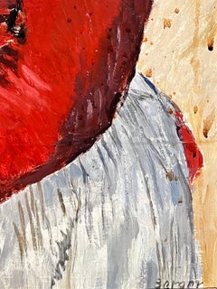 "Femme au foyer" par Hans Berger - Huile sur toile 85x60 cm
