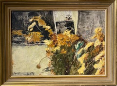 Sunflowers by Hans Berger - Oil on wood 28x40 cm