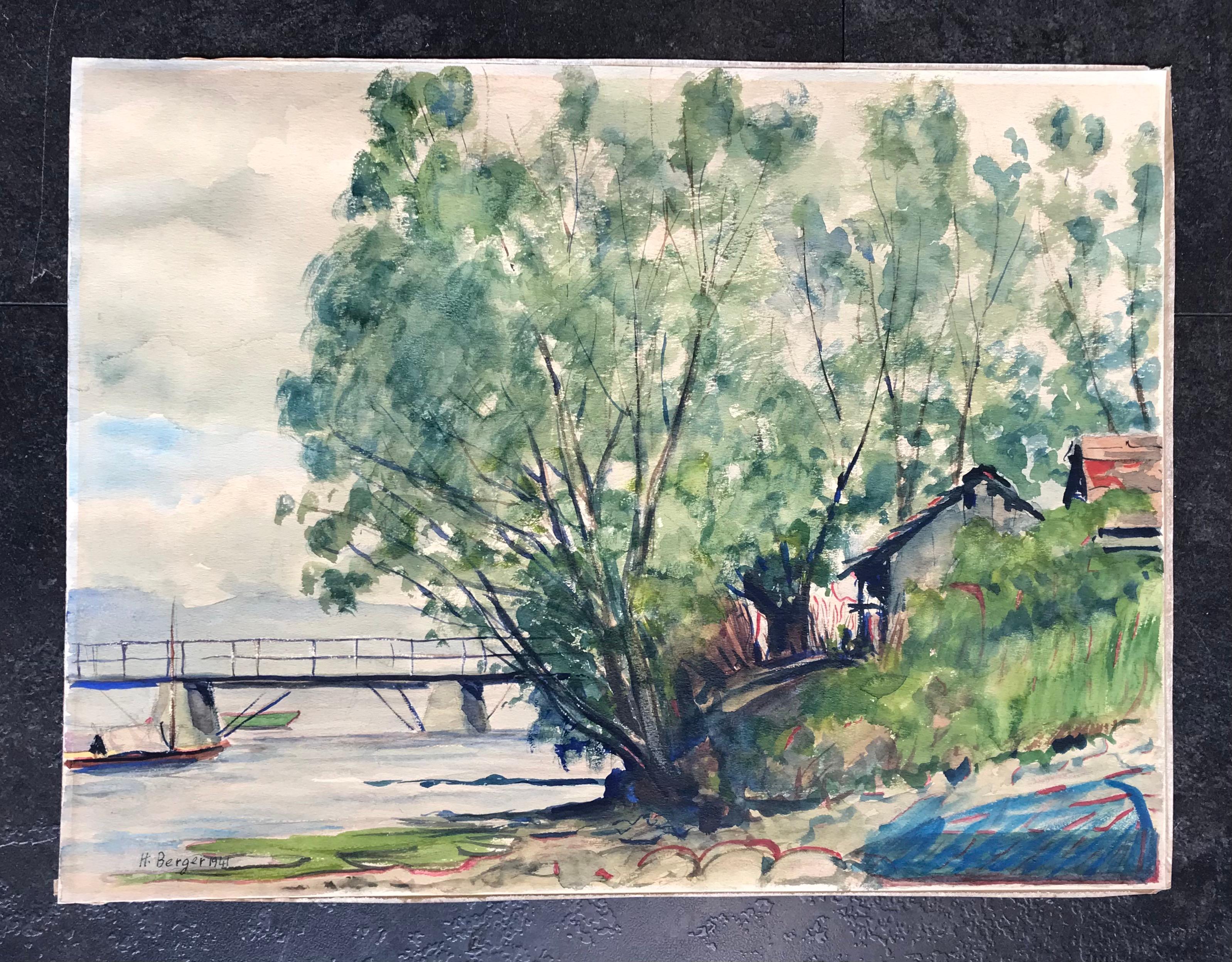 El puente - Painting de Hans Berger