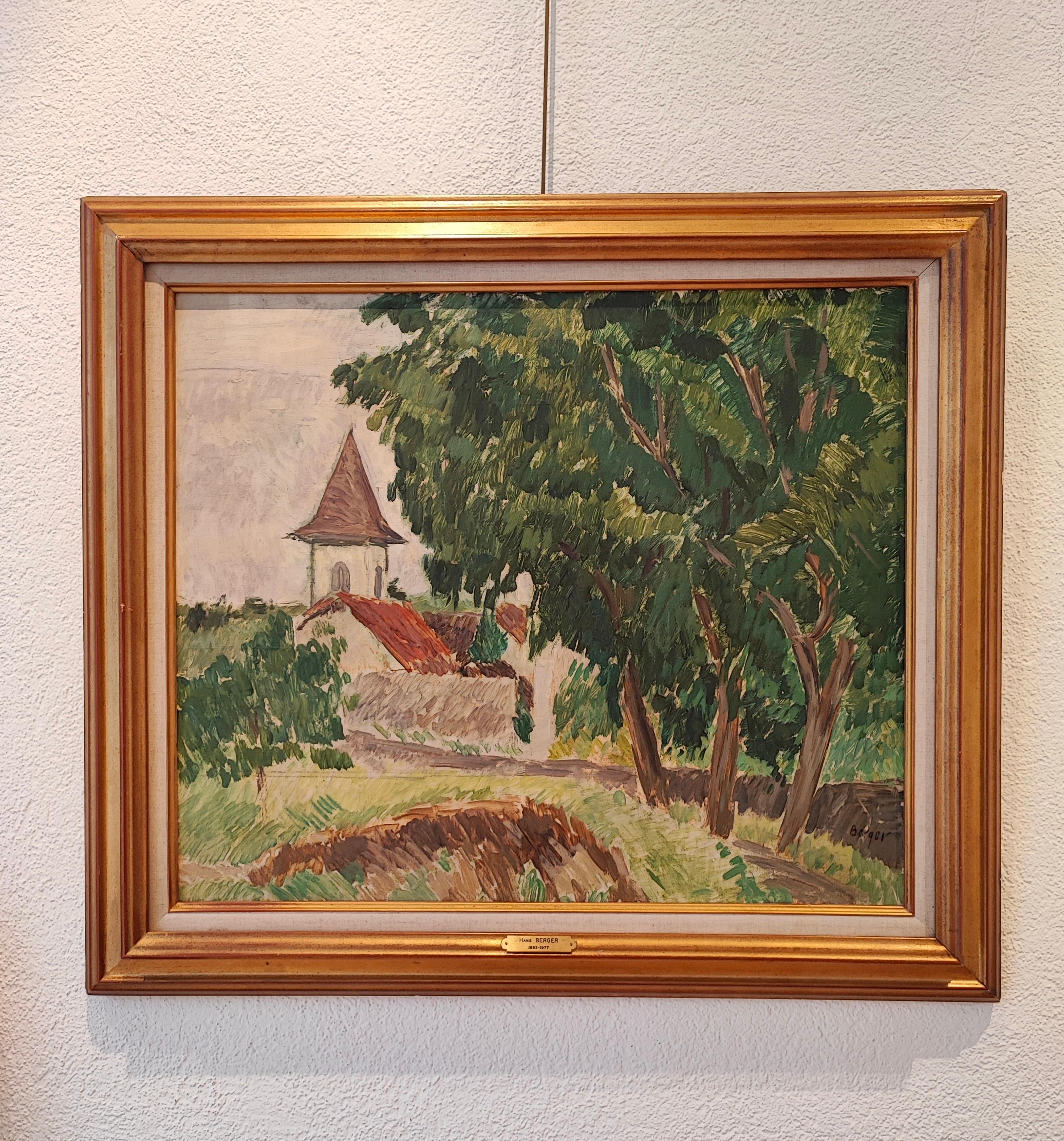 Vista de un campanario - Painting de Hans Berger