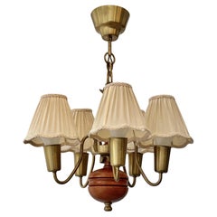 Hans Bergström, Ateljé Lyktan, modernist chandelier model 115, Sweden, 1940s