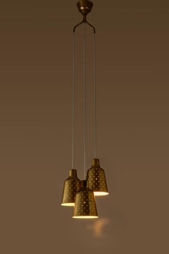 Hans Bergström Brass Ceiling Lamp, 1950s