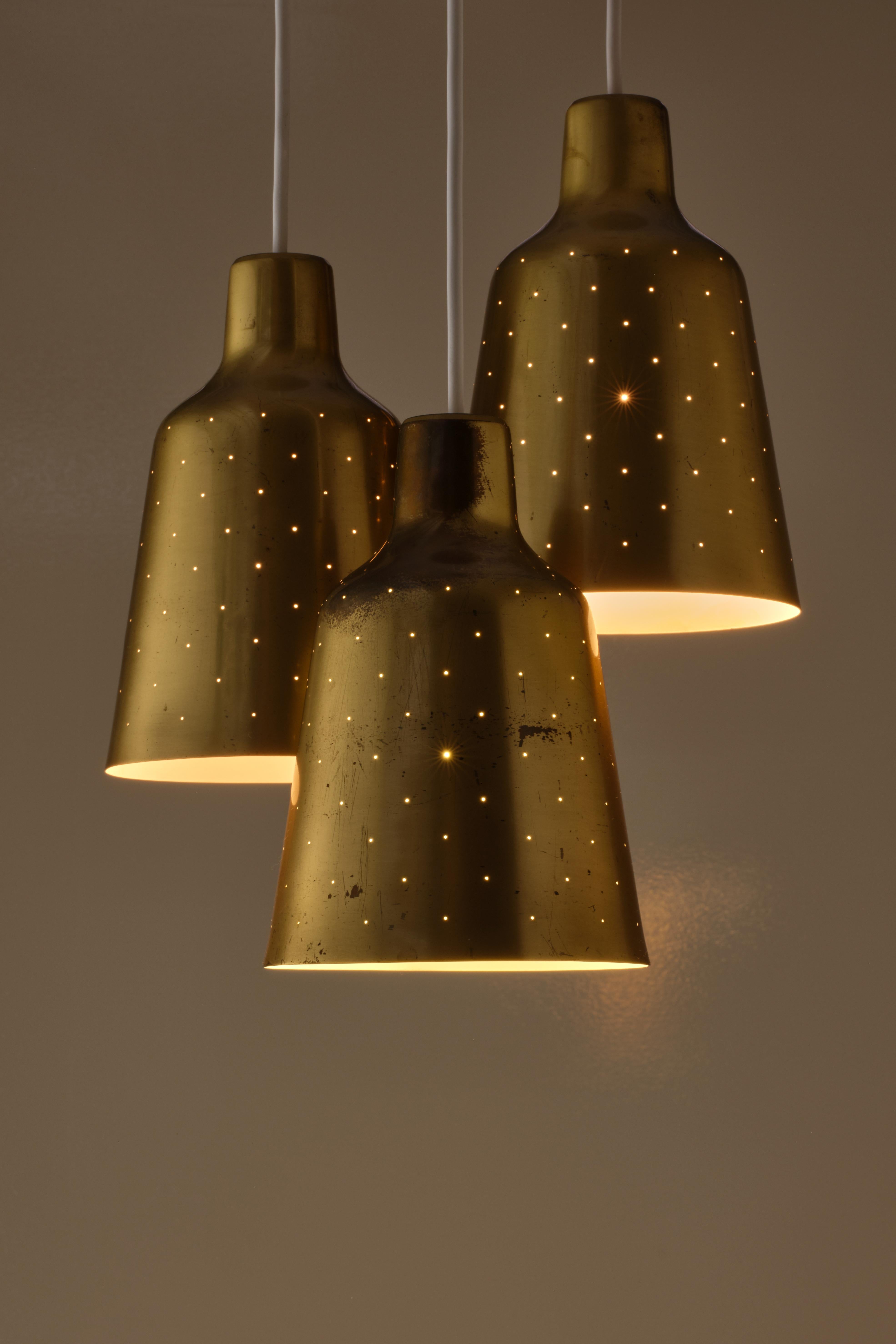 Hans Bergström Brass Ceiling Lamp, 1950s In Good Condition For Sale In Stockholm, SE