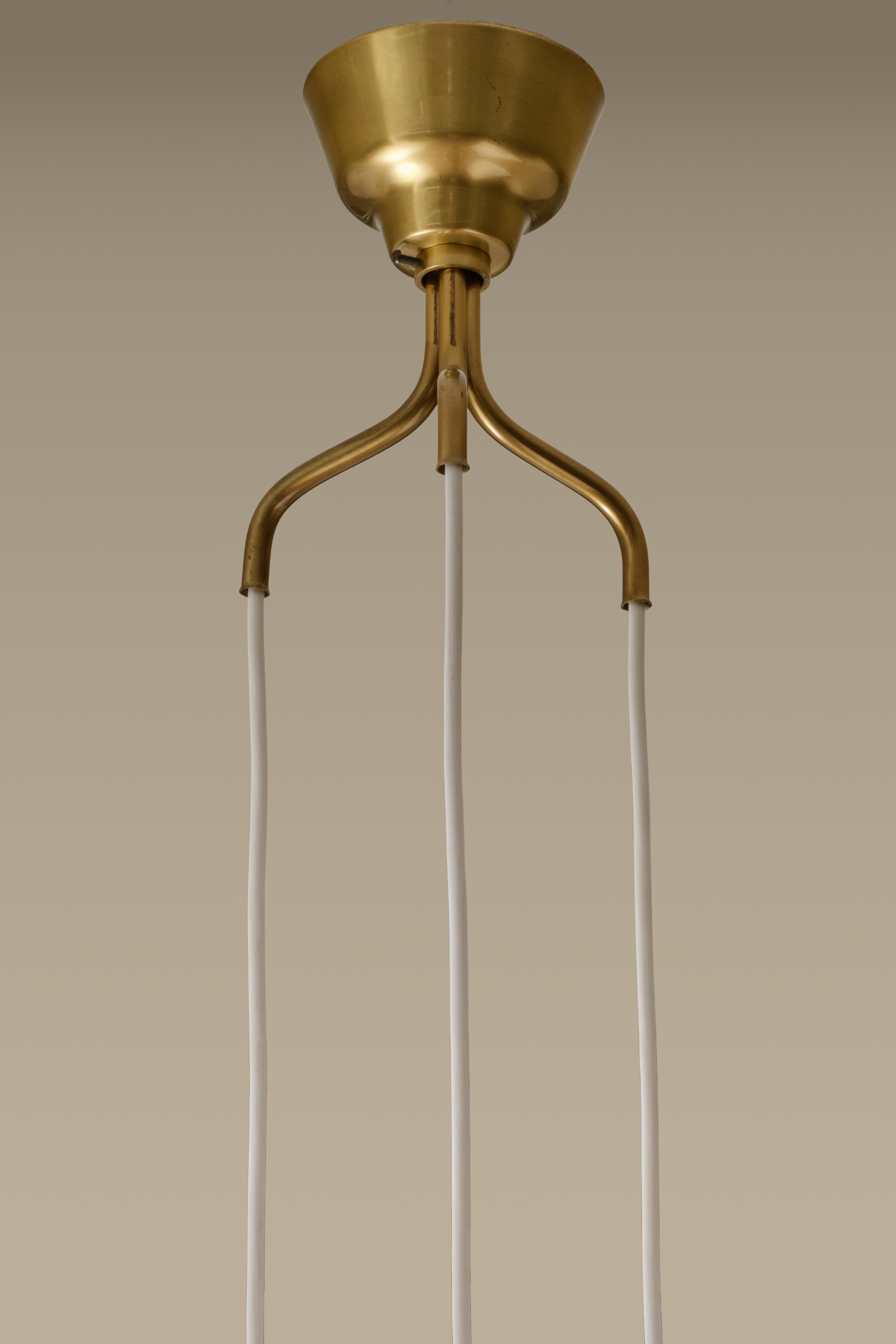 Hans Bergström Brass Ceiling Lamp, 1950s For Sale 1