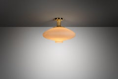 Hans Bergström Brass Ceiling Lamp for Ateljé Lyktan, Sweden Mid-20th Century