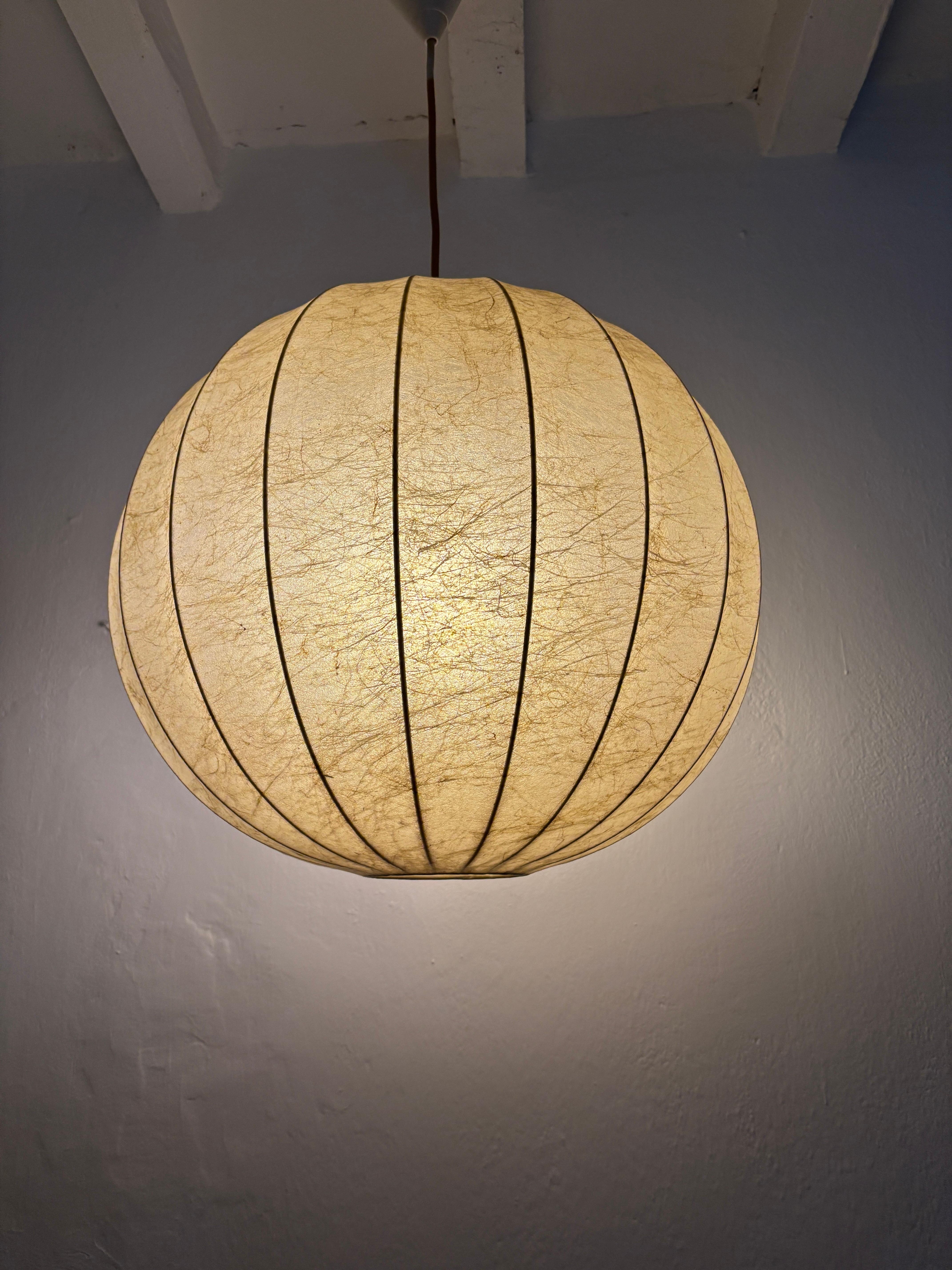 Mid-Century Modern Hans Bergstrom by Atelje Lyktan, Cocoon Ceiling Pendant Resin Chandelier Flos For Sale