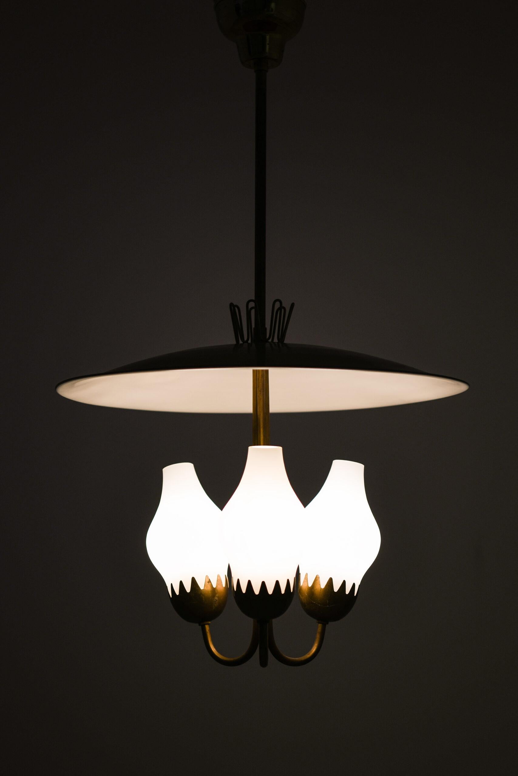 Mid-20th Century Hans Bergström Ceiling Lamp Model Nr 95 Produced by Ateljé Lyktan