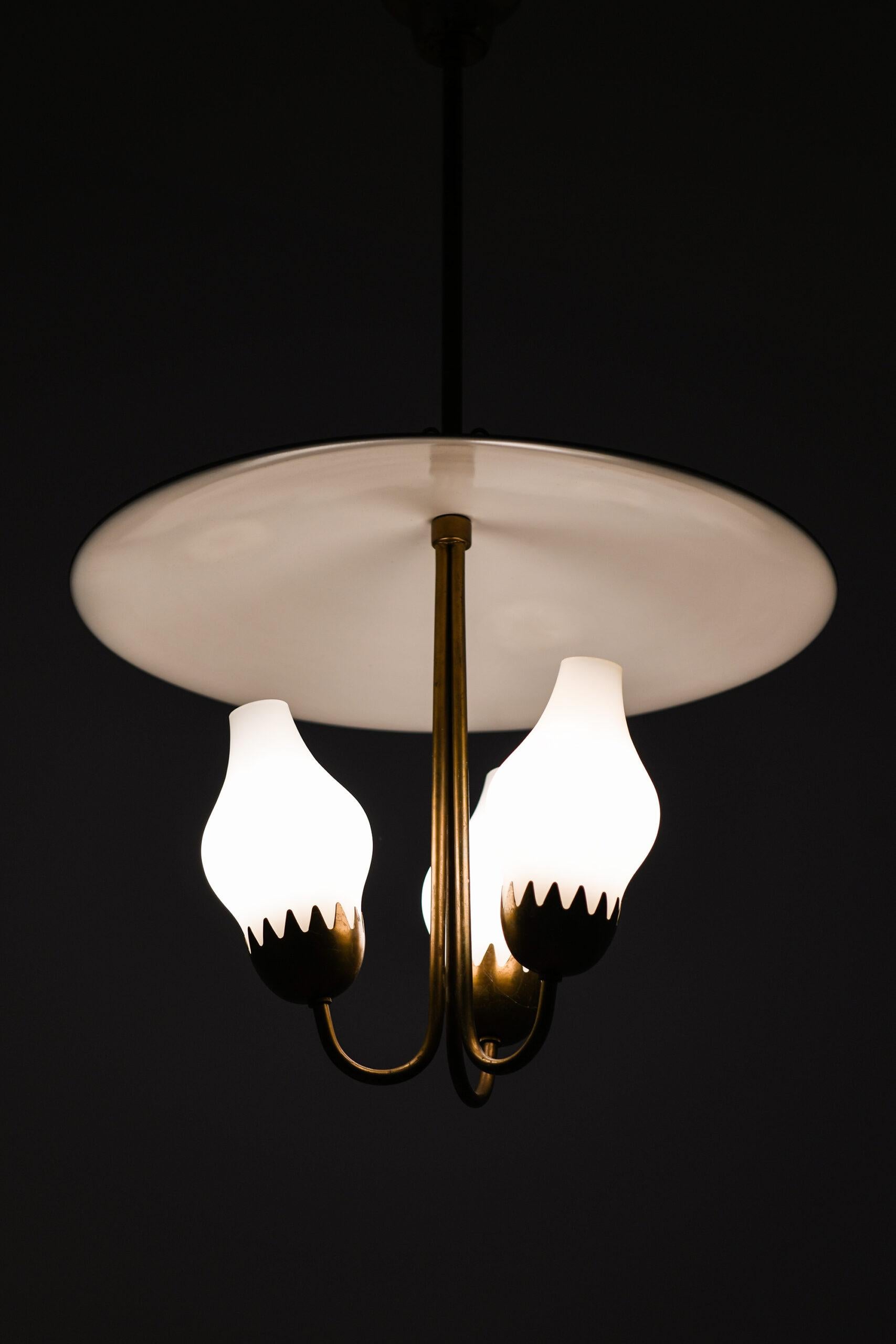 Hans Bergström Ceiling Lamp Model Nr 95 Produced by Ateljé Lyktan 1