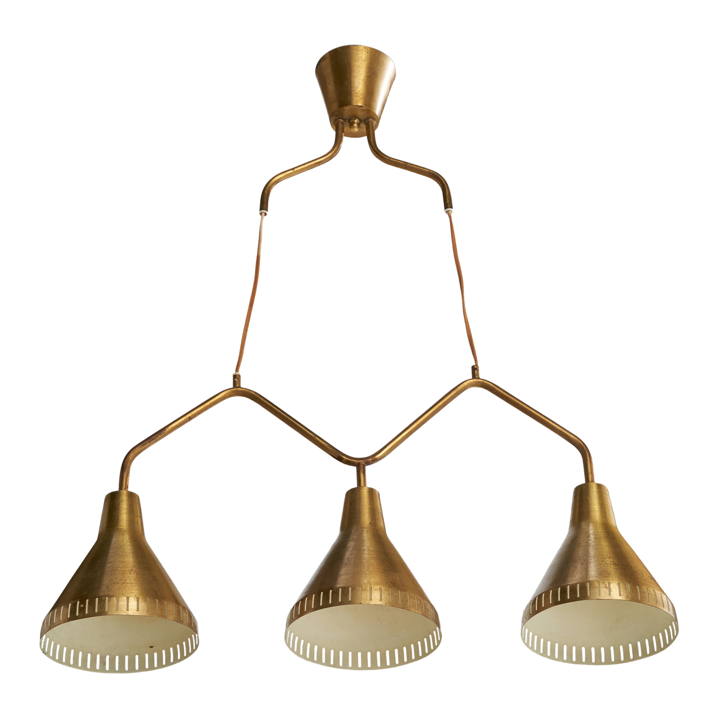 Hans Bergström, Lustre, Brass, Suède, années 1950
